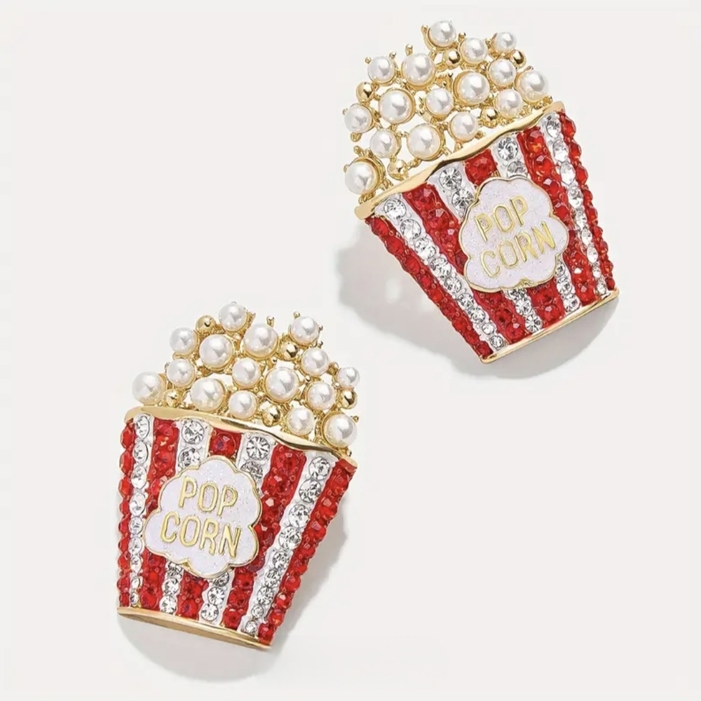 Glamorous Popcorn Earrings with Pearls